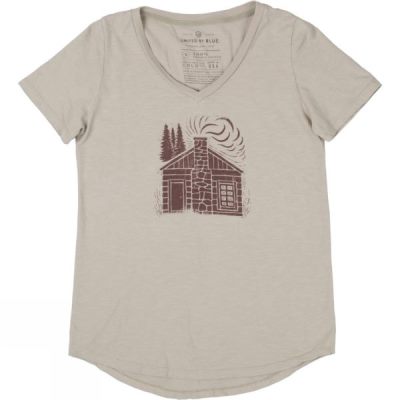 Tee United By Blue Cabin Mujer - Beige - Chile OJD826907